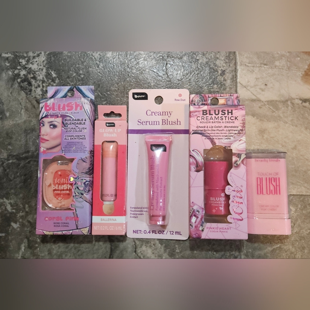 Blush Bundle- Liquid, Cream, Serum, Blush Stick & More BNIB